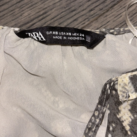 ZARA Long Midi Maxi Animal Print dress Size XS - Picture 4 of 14